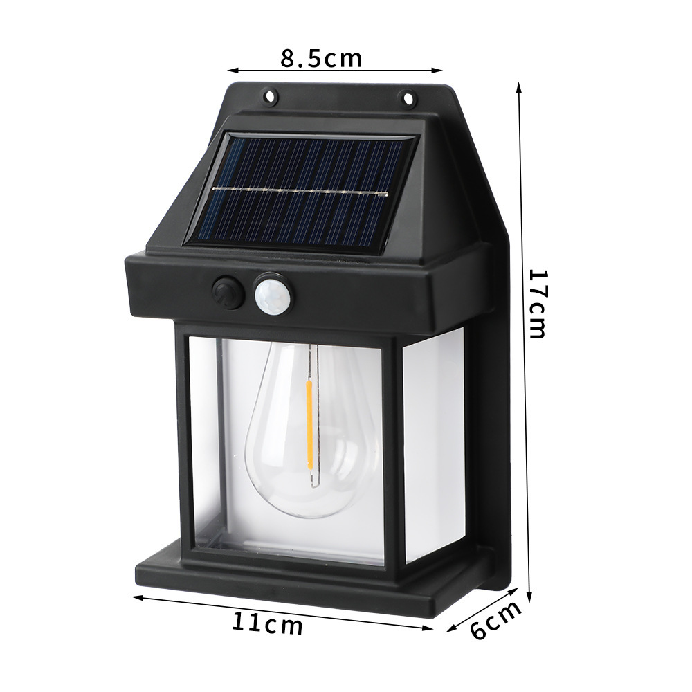 Solar Wall Lantern with 3 Lighting Modes and IP65 Waterproof