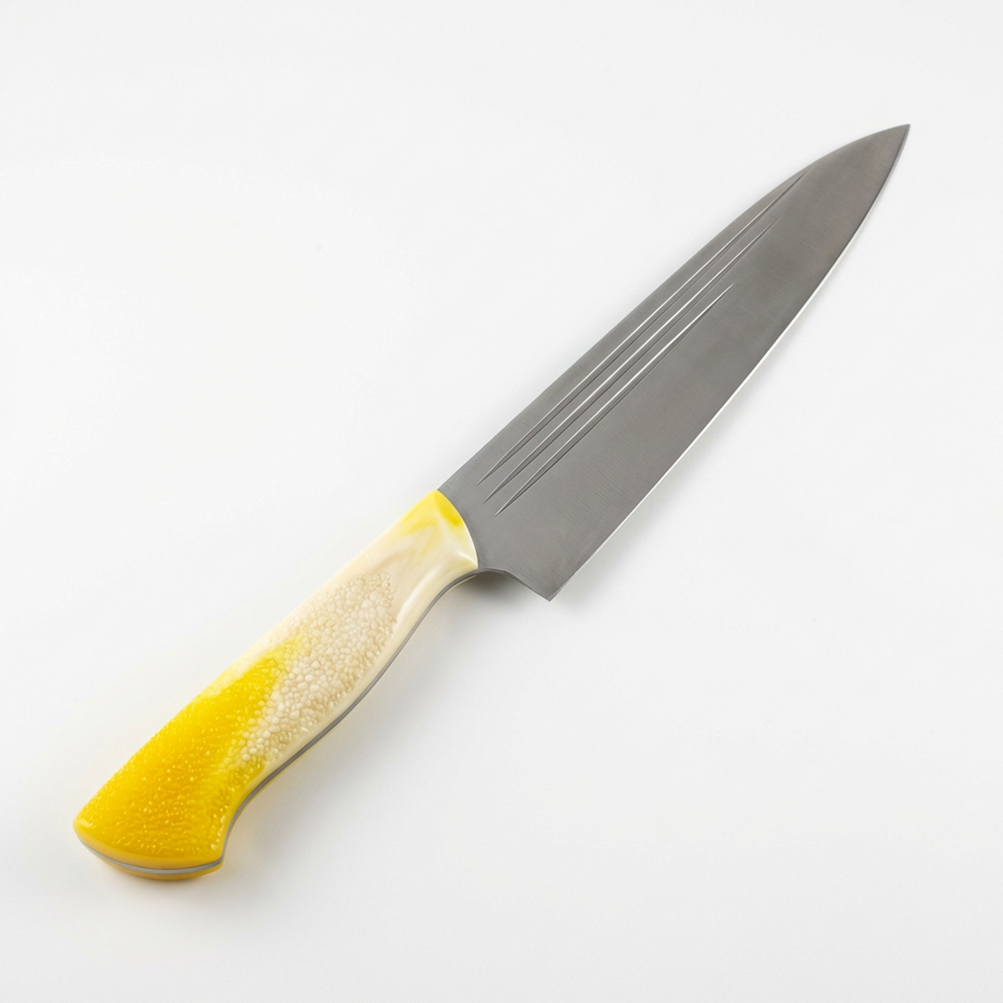 Chef Knife with Grooved Blade