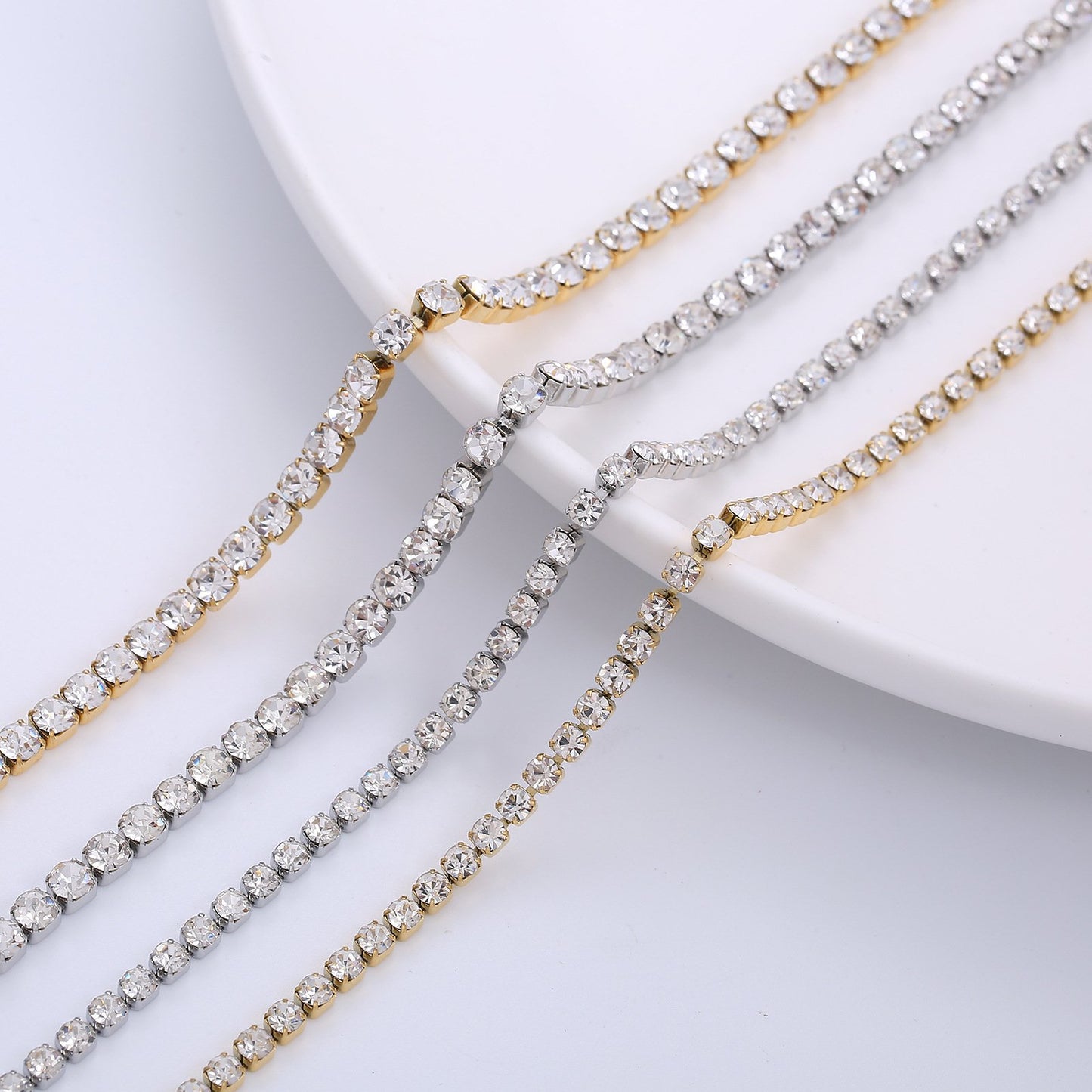 💥Crystal' Tennis Necklace + Free Bracelet