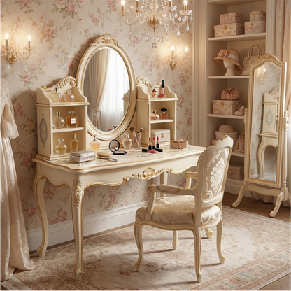 Cream French Vintage Vanity Table