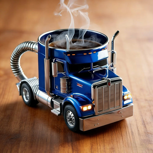 Durable Semi-Truck Shaped Coffee Mug – Handcrafted Resin Mug for Family & Friends