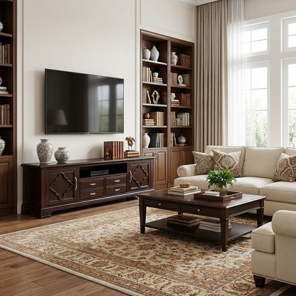 Dark Wood TV Stand