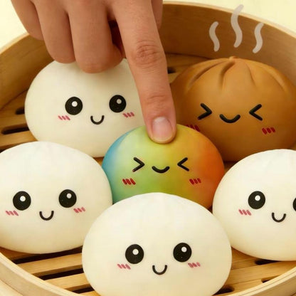 Glitter Dumpling Squishy Steamer Blind Box Surprise Squeeze Fun