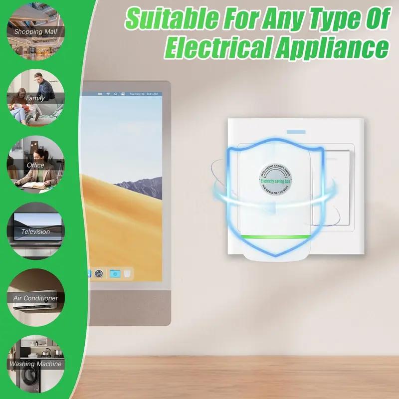 Energy Saver Plug-In Power Box with US Plug 2026 Updated Design. Compatible with 90–250V Input Range