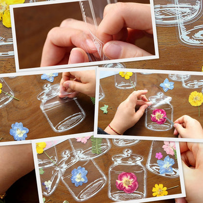 Transparent Dried Flower Bookmarks-DIY Gifts Bookmarks