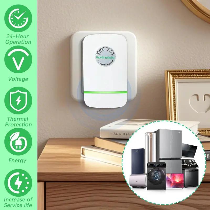 Energy Saver Plug-In Power Box with US Plug 2026 Updated Design. Compatible with 90–250V Input Range