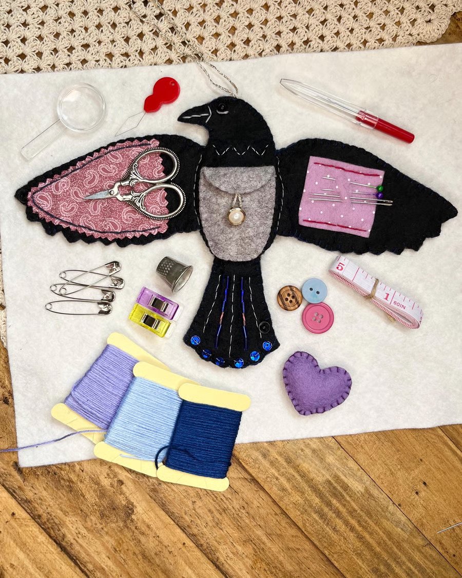 🖤 Raven's Keepsake – Guardian of Stitches 🪡✨