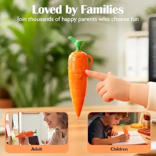 Cute Carrot Voice Recorder Pen: 60-Second Audio Playback Easter Basket Stuffer