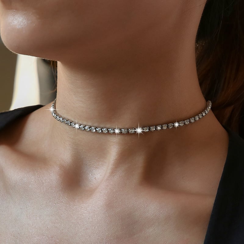 💥Crystal' Tennis Necklace + Free Bracelet