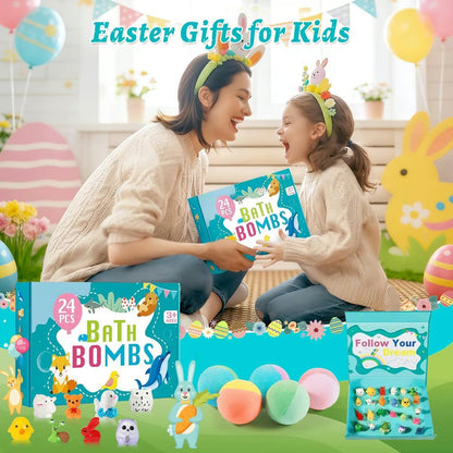 Natural Bath Bombs for Kids with Mega Bubbles & Surprise Inside