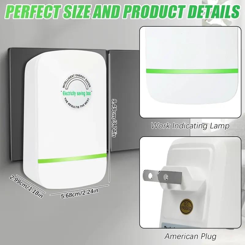 Energy Saver Plug-In Power Box with US Plug 2026 Updated Design. Compatible with 90–250V Input Range