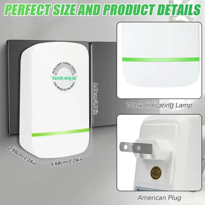 Energy Saver Plug-In Power Box with US Plug 2026 Updated Design. Compatible with 90–250V Input Range