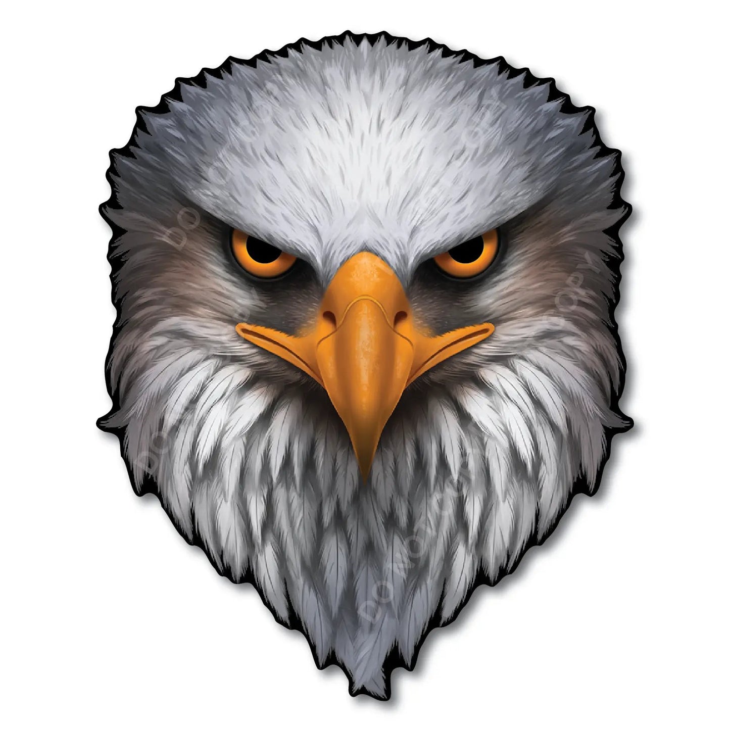 Reflective Eagle Eyes USA Flag Decal – Waterproof Patriotic Vinyl Sticker for Trucks. Cars & Gear