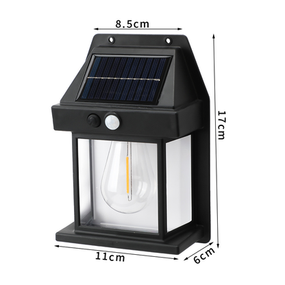 Solar Wall Lantern with 3 Lighting Modes and IP65 Waterproof
