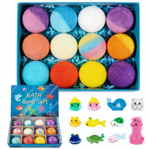 Natural Bath Bombs for Kids with Mega Bubbles & Surprise Inside