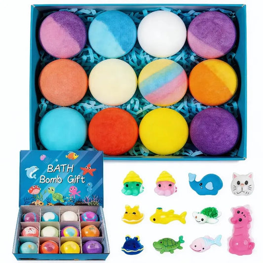 Natural Bath Bombs for Kids with Mega Bubbles & Surprise Inside