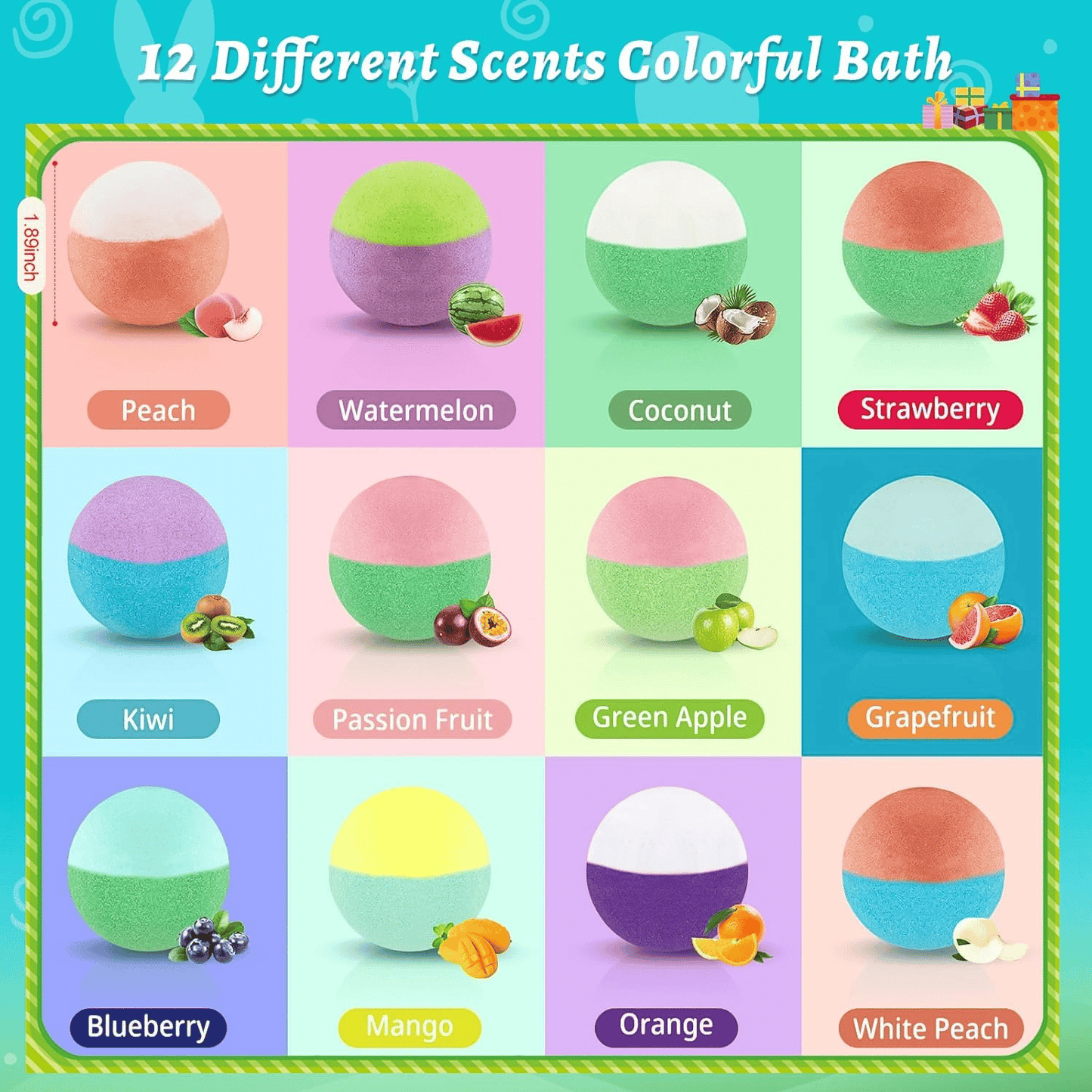 Natural Bath Bombs for Kids with Mega Bubbles & Surprise Inside