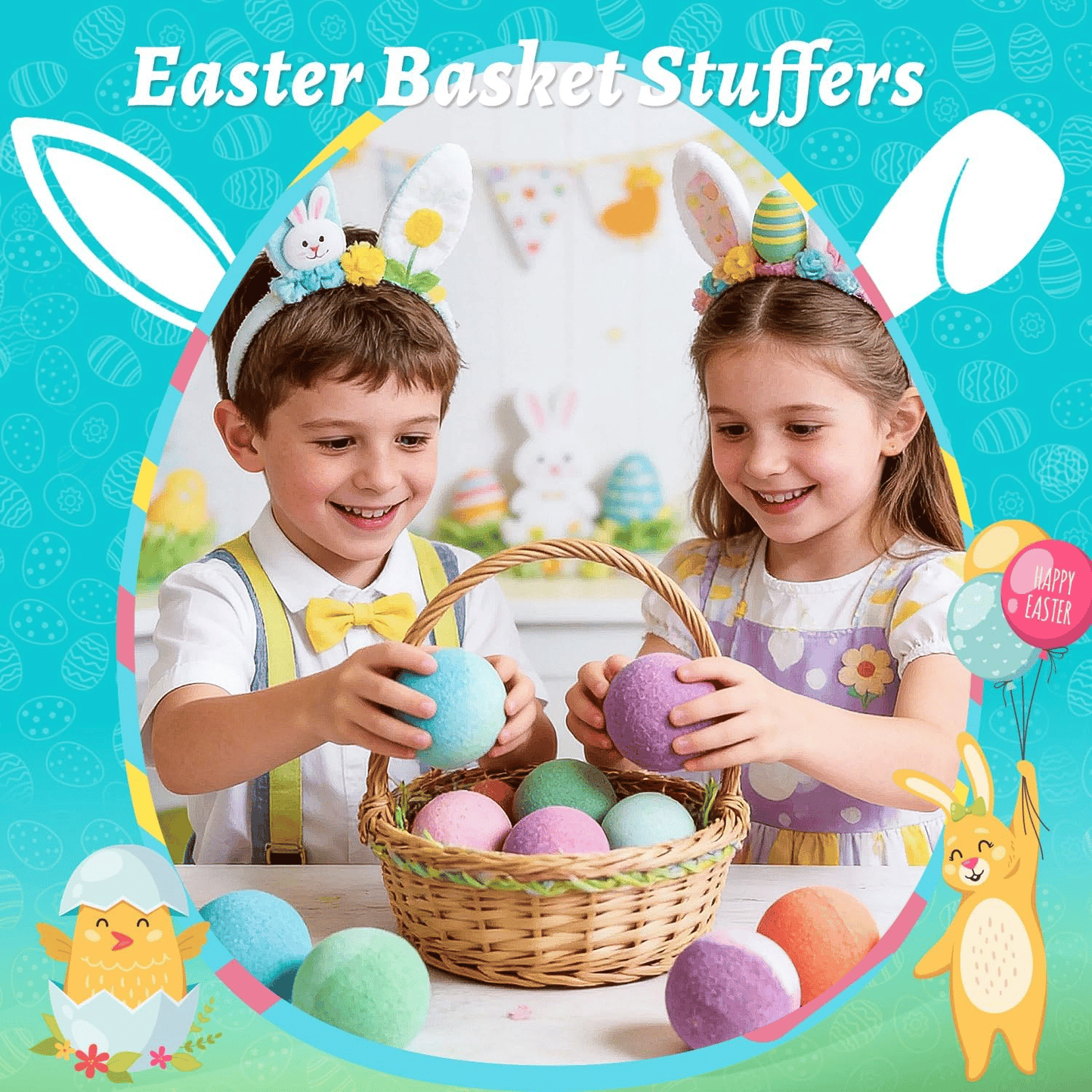 Natural Bath Bombs for Kids with Mega Bubbles & Surprise Inside