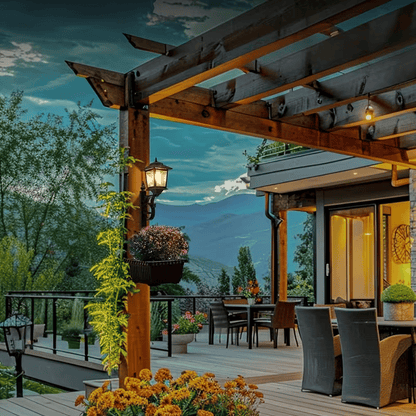 2-in-1 Outdoor Solar Lamp Post Light with Planter