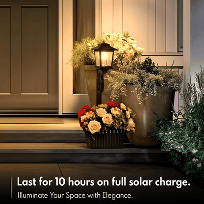 2-in-1 Outdoor Solar Lamp Post Light with Planter