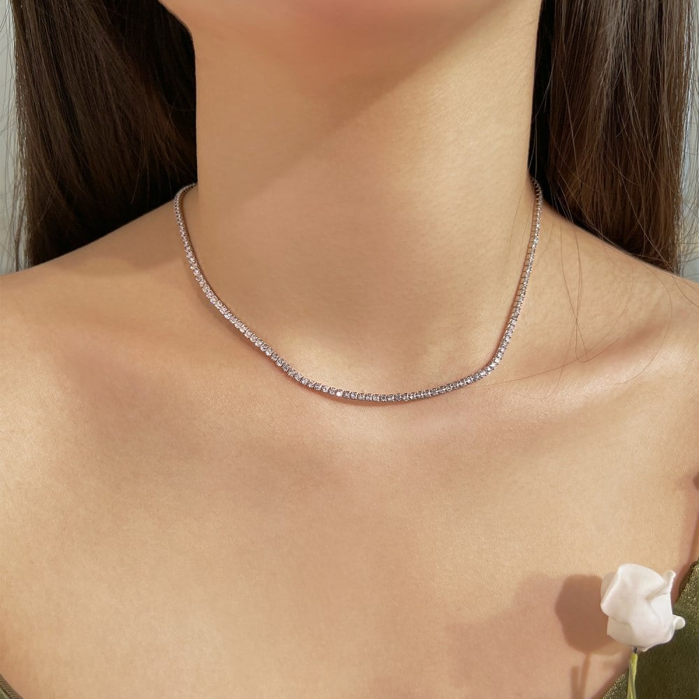 💥Crystal' Tennis Necklace + Free Bracelet
