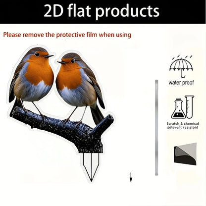 2D Acrylic Garden Stake Decor